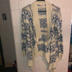 Patterned long-sleeve cardigan